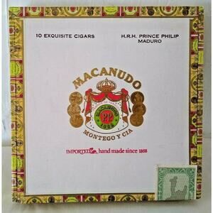 Macanudo Montego Y Cia Cigar Box - Wood - Nice! Fast Ship! 8" x 8" x 1"